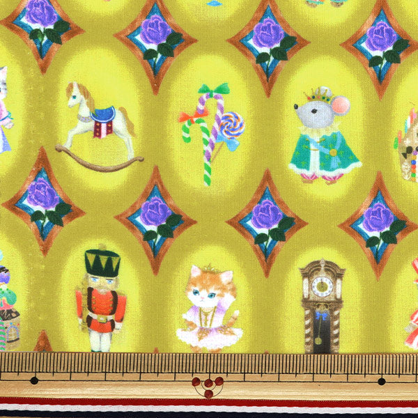 [Menge ab 5] Stoff "60 Darlehen Digitaldruck 22Fabric Twinkle Toy Mustard DP-4440-2B"