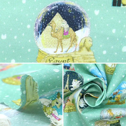 [Menge ab 5] Stoff "60 Darlehen Digitaldruck 22Fabric Memory Door Ice Green DP-4440-3A"