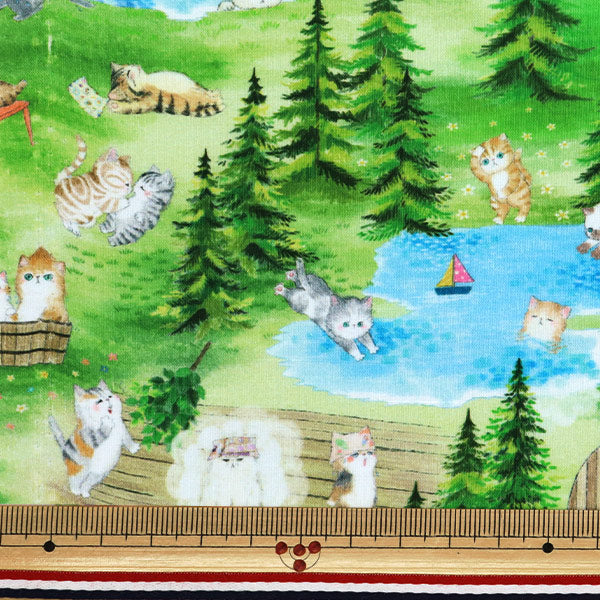 [Menge ab 5] Stoff "60 Darlehen Digitaldruck 22Fabric Sauna Flock Green DP-4440-4a"