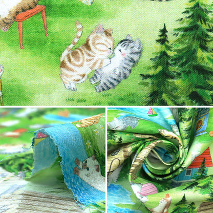 [Menge ab 5] Stoff "60 Darlehen Digitaldruck 22Fabric Sauna Flock Green DP-4440-4a"