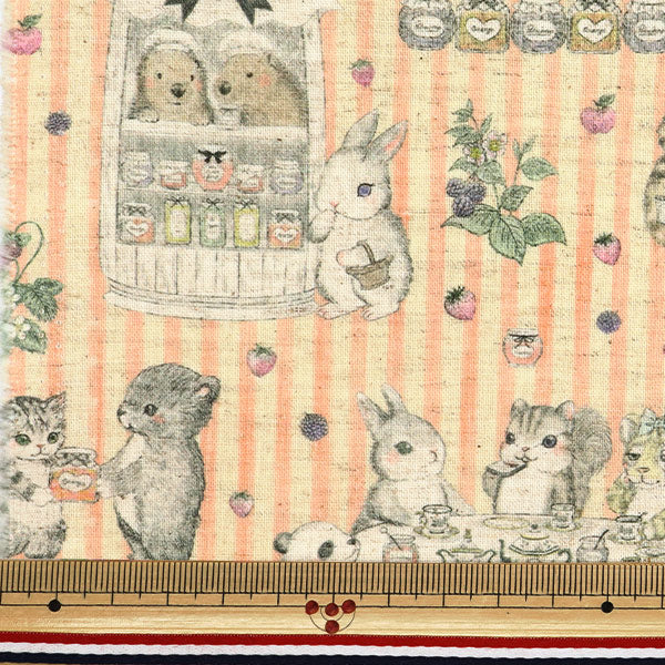 [Quantità a partire da 5] Tessuto "Cotone e lino"fogliStampa digitale 22Fabric Jam Lab Pink DP-4856-3A"