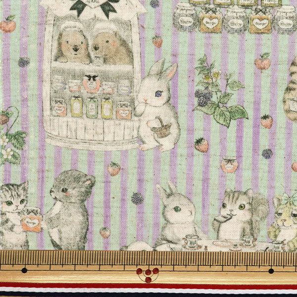 [Quantity starting from 5] Fabric "Cotton and linen"SheetingDigital Print 22fabric Jam Lab Purple DP-4856-3B"