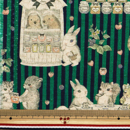 [Quantità a partire da 5] Tessuto "Cotone e lino"fogliStampa digitale 22Fabric Jam Lab Navy DP-4856-3C"