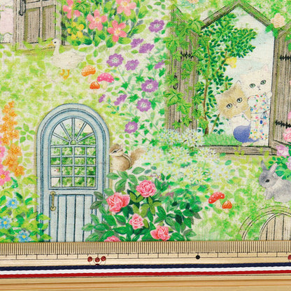 [Quantity starting from 5] Fabric "22fabric Cotton LinenSheeting Digital Print Secret Garden Natural DP-4856-4A"