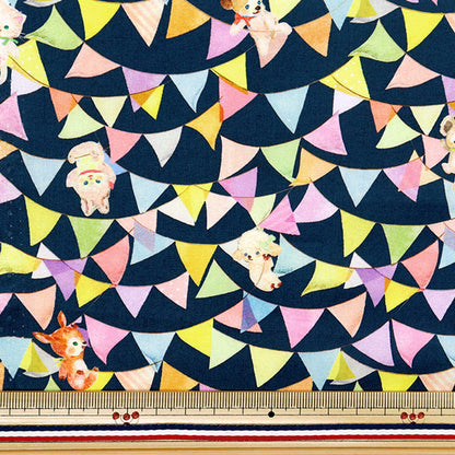 [Cantidad a partir de 5] Tela "22fabric Cotton 60 Préstamo impreso digital Flagster Navy DP-4440-5C"