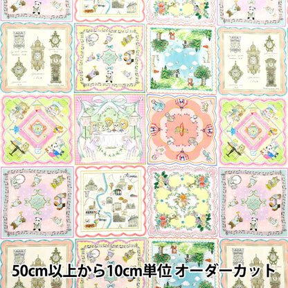 [Cantidad a partir de 5] Tela "22 FABRIC Cotton 60 Préstamo de imprenta digital Coleccionista Off X Pink DP-4440-6A"