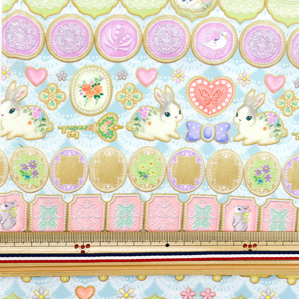 [Cantidad a partir de 5] Tela "22fabric Cotton 60 Préstamo de impresión digital Freing Cookie Sax DP-4440-7B"