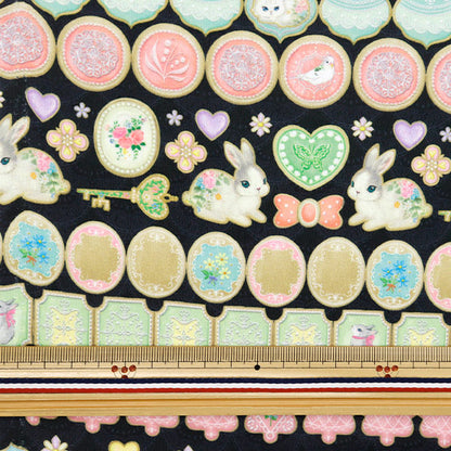 [Quantity starting from 5] Fabric "22fabric Cotton 60 Loan Digital Print Icing Cookie Black DP-4440-7C"