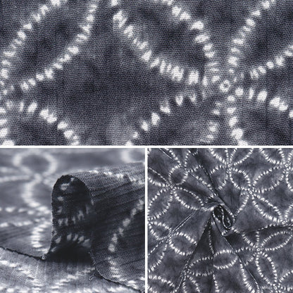 [Quantity starting from 5] Fabric "Takashima Chijimi Shippo Grey R9012-2C"