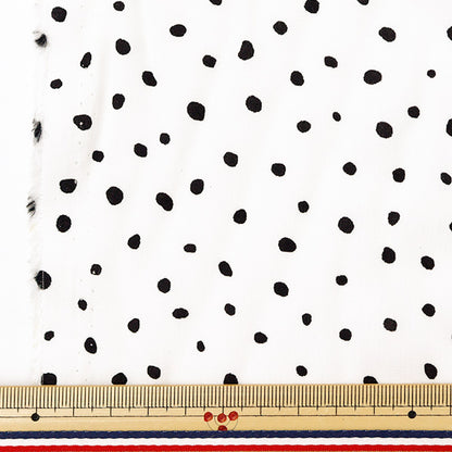 [Quantité à partir de 5] Tissu "Melty Rayon Dalmatian Off-White Rypt-Da-F"