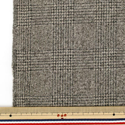 [Quantity from 5] Fabric "Wool-like stretch" Glen Check Brown WLLKS-GLCH-BR"