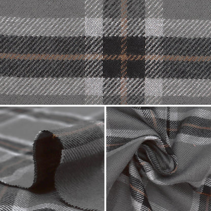 [From quantity 5] Fabric "Wool-like brushed back brushed check grid check gray RTL-CHE-9GYP"