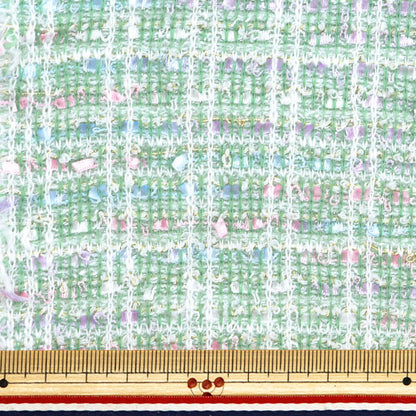 [Из количества 5] Ткань "вязатьТвид Зеленый ZQ2395-3" 【Yuzawayaоригинал】