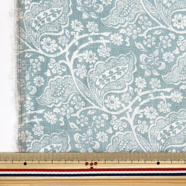 [Cantidad a partir de 5] Tela "Toromi Linen Print Leafchintz Blue Liryp-LC-BL"