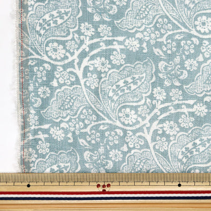 [Cantidad a partir de 5] Tela "Toromi Linen Print Leafchintz Blue Liryp-LC-BL"