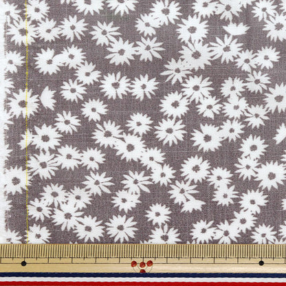 [Quantity starting from 5] Fabric "Cool Touch Rayon Flower Greige CTR-FL-GRGE" 【Yuzawayaoriginal】