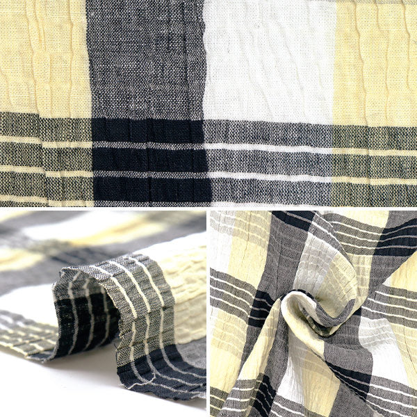 [Quantité à partir de 5] Tissu "Vérification teinte de l'année Shirring incest-01wha"