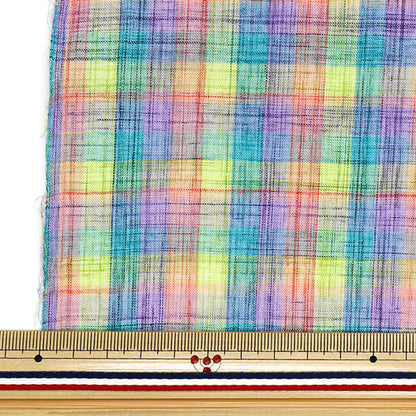 【数量5から】 生地 『先染めチェック INCHEPL-04MIX』