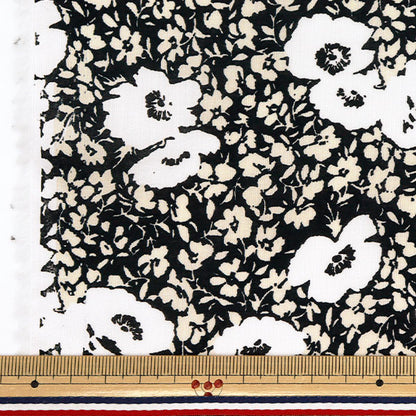 [الكمية تبدأ من 5] الأقمشة "60 LAWN PRINT PORTY Black 60LA25-VF-BK" 【Yuzawayaإبداعي】
