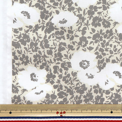 [Cantidad a partir de 5] Tela "60 La césped Floral Grey 60LA25-Vf-Gy" 【Yuzawayaoriginal】