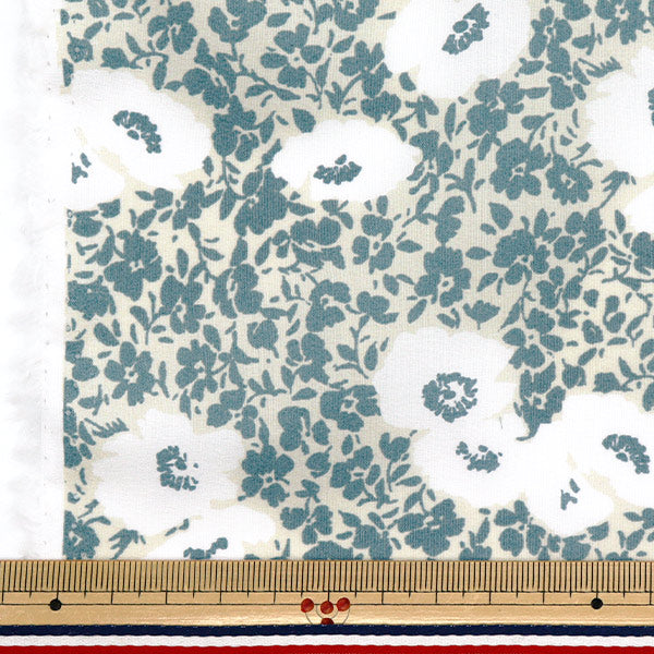 [الكمية تبدأ من 5] الأقمشة "60 Lawn Print Floral Blue Gray 60LA25-VF-BGY" 【Yuzawayaإبداعي】
