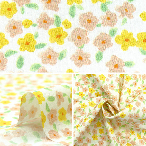 [الكمية تبدأ من 5] الأقمشة "60 Lawn Print Floral Ivory 60LA25-PB-IV" 【Yuzawayaإبداعي】