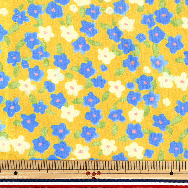 Lawn Print Floral Pattern Mustard Fabric - Yuzawaya