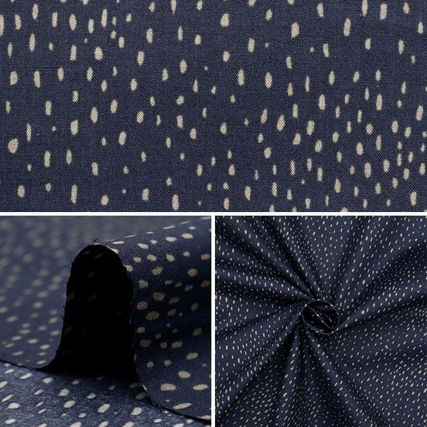 【数量5起】 織物 "60隆隆柔软手感处理宇宙圆点海蓝色60la - cd - nv"
