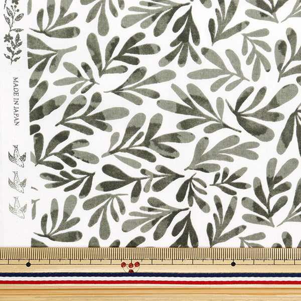 [Quantità a partire da 5] Tessuto "60 prestiti con texture morbida elaborazione grigio foglia grigio 60la-fl-gy"