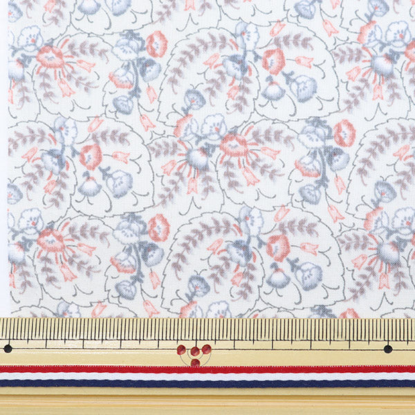 【数量5から】 生地 『60ローン Classic FlowerII ソフトピンク YQA-96020-2A』 KOKKA コッカ