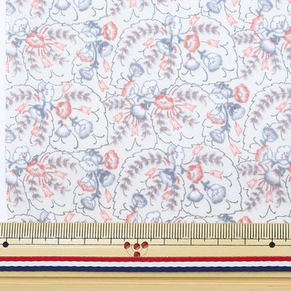 【数量5から】 生地 『60ローン Classic FlowerII ソフトピンク YQA-96020-2A』 KOKKA コッカ