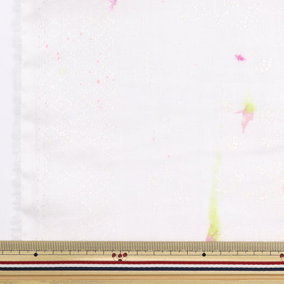 [数量从5开始] 织物 “ Naiiro” 双层纱布 花朵和熊果实EGX-11250-1A" KOKKA