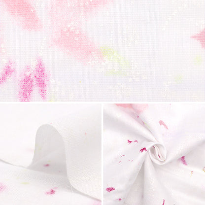 [数量从5开始] 织物 “ Naiiro” 双层纱布 花朵和熊果实EGX-11250-1A" KOKKA