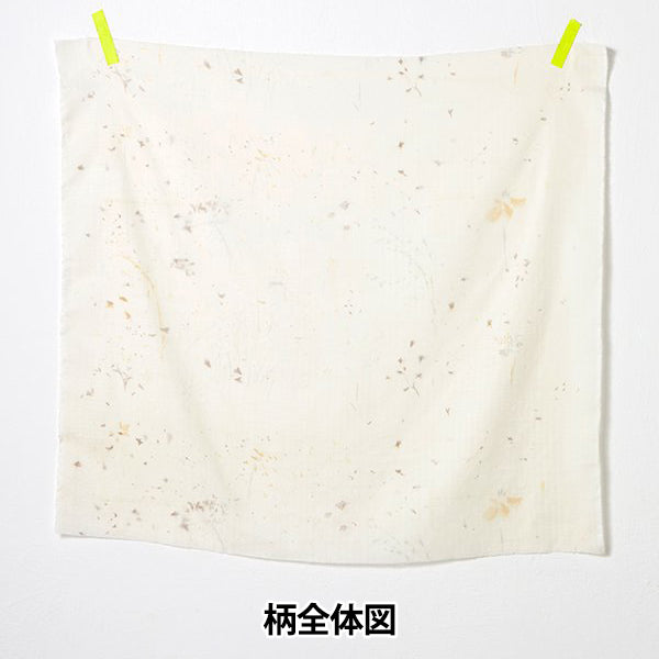 [数量从5开始] 织物 “ Naiiro” 双层纱布 花朵和熊果实EGX-11250-1D" KOKKA