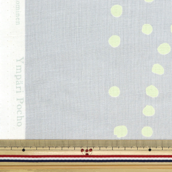 [Cantidad a partir de 5] Tela "Círculo grueso de lino Naniiro Pocho Cat Willow Egx-11211-1a" KOKKA