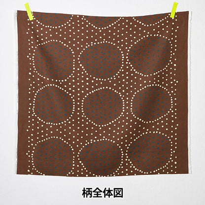 【数量5から】 生地 『ナニイロ リネン厚手 サークルポチョ 芽 EGX-11211-1C』 KOKKA コッカ