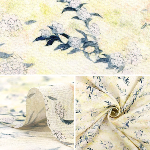 [Quantità a partire da 5] Tessuto "Yui Cotton Linen Compass Inkjet Reeves Spirita EGXA-6424-1A" KOKKA