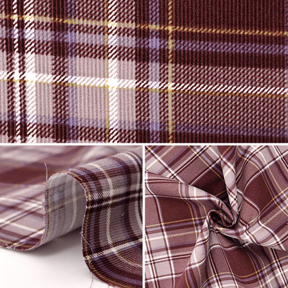 [From quantity 5] Fabric "21W Corduroy Print Check Red AP45801-3A"