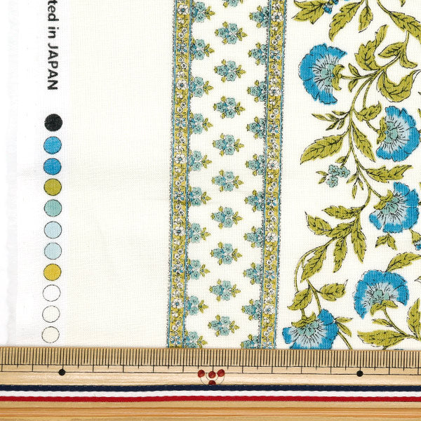 [Quantité à partir de 5] Tissu "Coton soyeux Sarasa White X Blue SP5000-3A"