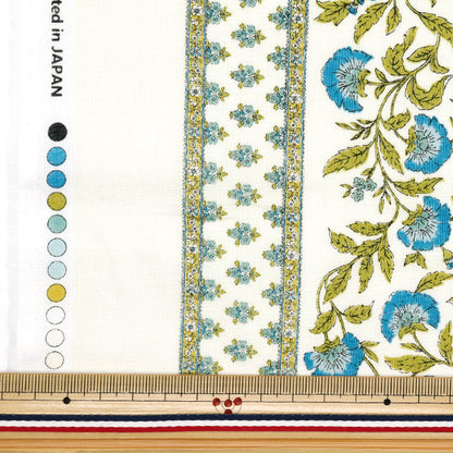 [Quantité à partir de 5] Tissu "Coton soyeux Sarasa White X Blue SP5000-3A"