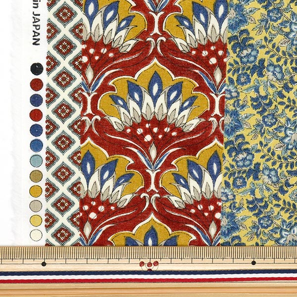 [Quantità a partire da 5] Tessuto "Stripe di cotone simile a seta Multi SP5000-4E"