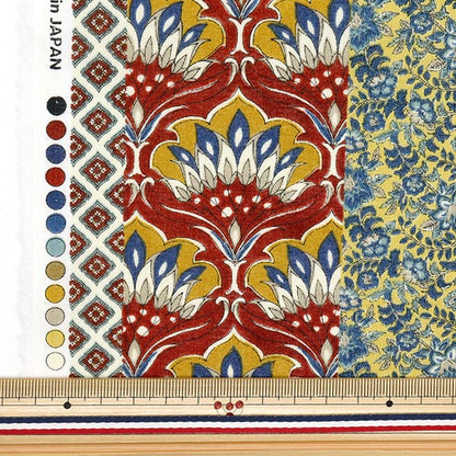 [Quantità a partire da 5] Tessuto "Stripe di cotone simile a seta Multi SP5000-4E"