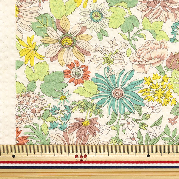 [Quantité à partir de 5] Tissu 『Fleur ondulée Orange KTS6947-C" COTTON KOBAYASHI