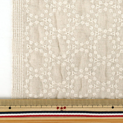 [Quantity from 5] Fabric "Domestic cotton linen lace Kinari MU1114-85”