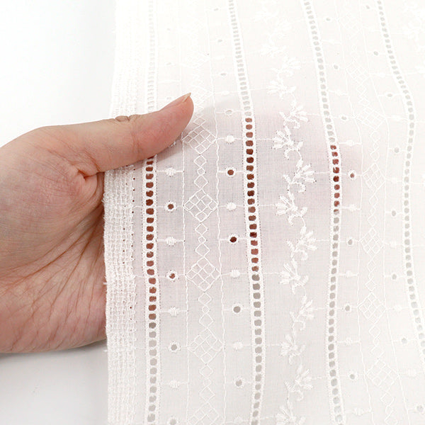 [Quantity from 5] Fabric "Domestic cotton lace white MU1127-KW”