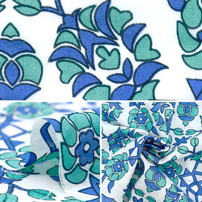 [Quantity starting from 5] Fabric "Indian Boil Print Octagon 2650103-BL"