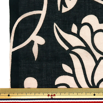 [Cantidad a partir de 5] Tela "Flor italiana de impresión india 2650110-BK"