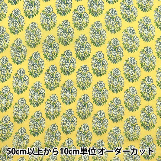[Quantité à partir de 5] Tissu "Indian Boil Print Natural Flower 2650105-YE"