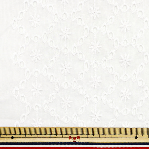 [5부터 시작하는 수량] 천・원단 "흰색 램 레이스 -23에 레이스 전체에면"