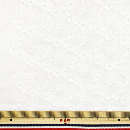 [5부터 시작하는 수량] 천・원단 "흰색 램 레이스 -23에 레이스 전체에면"